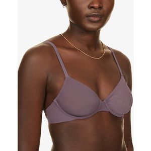 SKIMS - MESH UNDERWIRE BRA NWT PLUM 36B